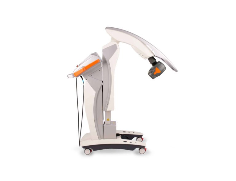 Side profile of the ASA M8 robotic laser therapy device